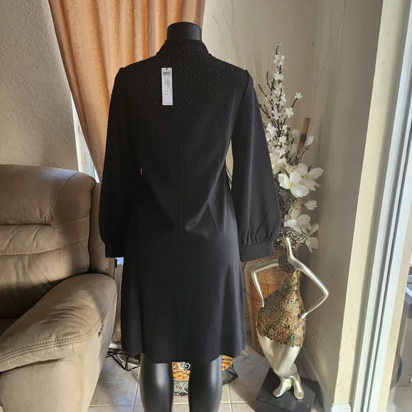 Black Label by Chico's beaded dress size 6 NEW